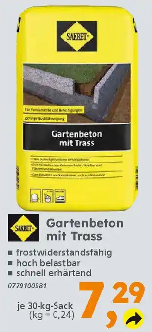 Globus Baumarkt SAKRET Gartenbeton mit Trass Angebot