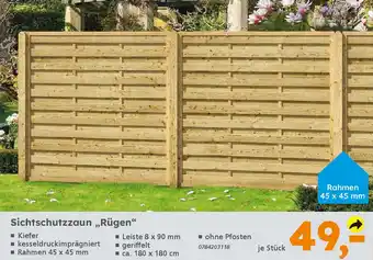 Globus Baumarkt Sichtschutzzaun „Rügen“ Angebot