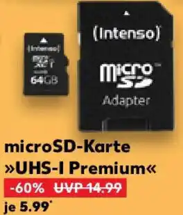 Kaufland (Intenso) microSD-Karte UHS-I Premium Angebot