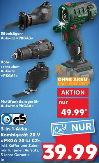 Kaufland Parkside 3-in-1-Akku Kombigerät 20 V ,,PKGA 20-Li C2" Angebot