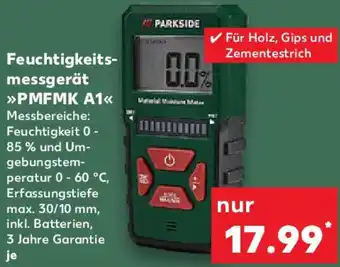 Kaufland PARKSIDE Feuchtigkeitsmessgerät PMFMK A1 Angebot