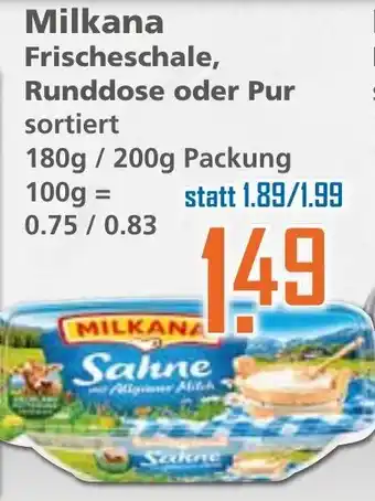 Klaas und Kock Milkana Frischeschale, Runddose oder Pur 180/200g Angebot