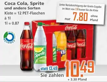 Klaas und Kock Coca Cola, Sprite 12x1L Angebot