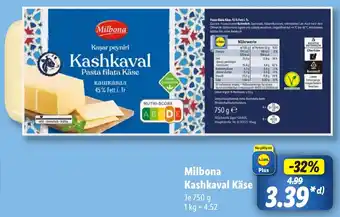 Lidl Milbona Kashkaval Käse 750 g Angebot