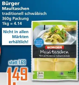 Klaas und Kock Bürger Maultaschen 360g Angebot