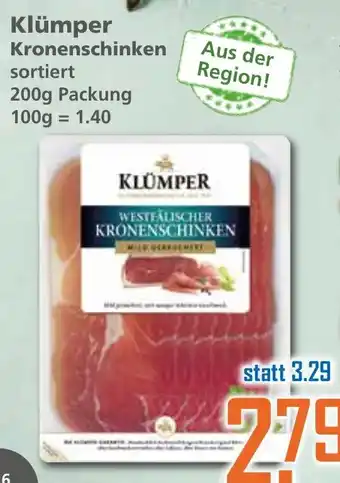 Klaas und Kock Klümper Kronenschinken 200g Angebot