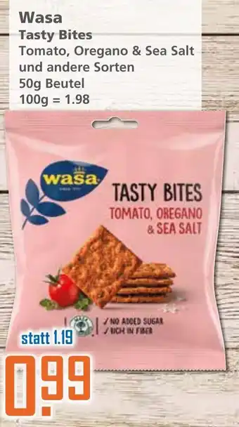 Klaas und Kock Wasa Tasty Bites 50g Beutel Angebot