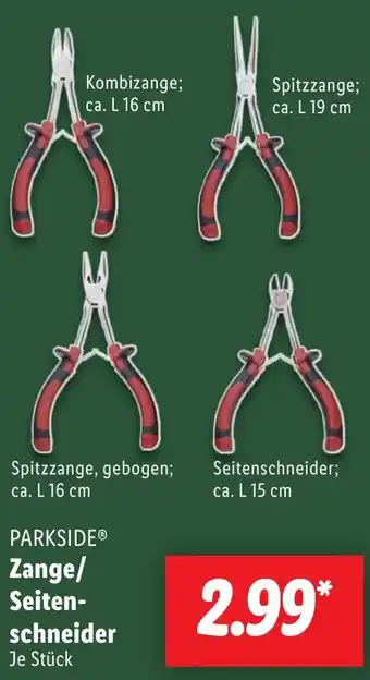 Lidl PARKSIDE Zange/ Seitenschneider Angebot