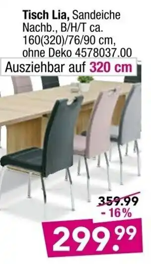 Möbel Boss Tisch Lia Angebot