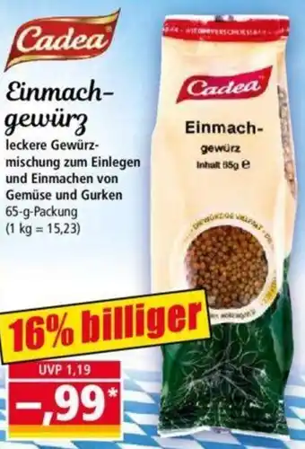 Norma Cadea Einmachgewürz 65 g Angebot