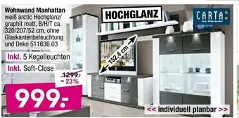 Möbel Boss Wohnwand Manhattan Angebot