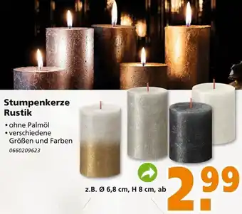 Globus Baumarkt Stumpenkerze Rustik Angebot