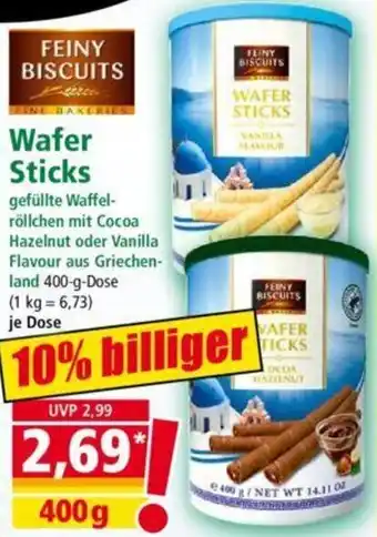 Norma FEINY BISCUITS Wafer Sticks 400 g Angebot