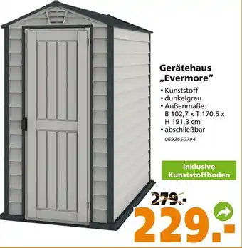 Globus Baumarkt Gerätehaus ,,Evermore" Angebot