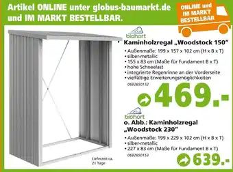 Globus Baumarkt Kaminholzregal Woodstock 150 Angebot