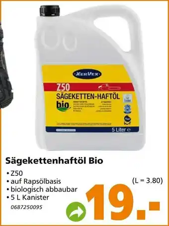 Globus Baumarkt Sägekettenhaftöl Bio Angebot