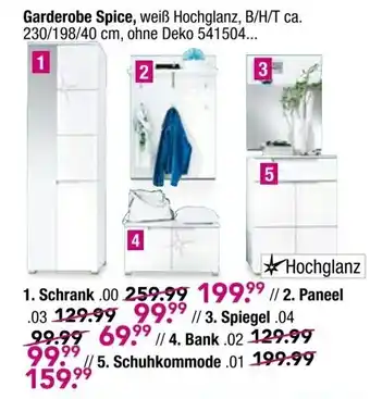 Möbel Boss Garderobe Spice Angebot