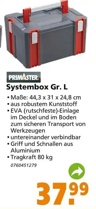 Globus Baumarkt Systembox Gr. L Angebot