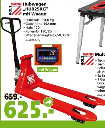 Globus Baumarkt Hubwagen Hub25kg mit Waage Angebot