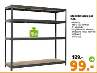 Globus Baumarkt Metallsteackregal XXL Angebot