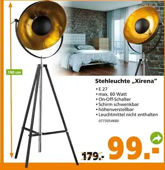 Globus Baumarkt Stehleuchte Xirena Angebot