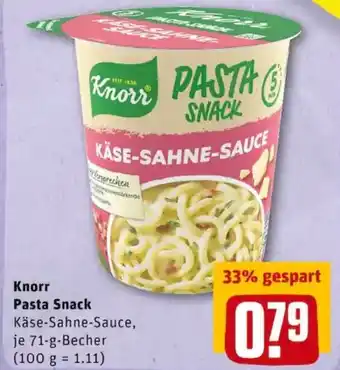 REWE PETZ Knorr Pasta Snack Angebot