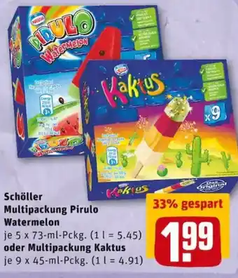 REWE PETZ Scholler Multipackung Pirulo Watermelon en oder Multipackung Kaktus Angebot