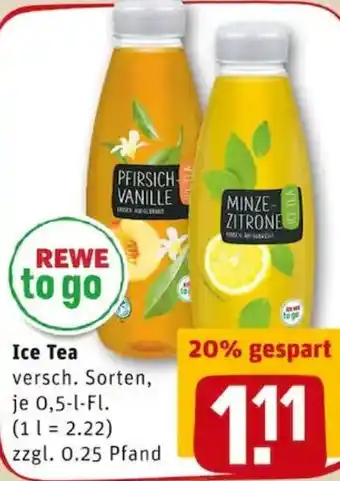 REWE PETZ Ice Tea Angebot