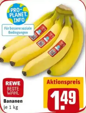 REWE PETZ Bananen Angebot