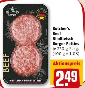 REWE PETZ Butcher's Beef Rindfleisch Burger Patties Angebot