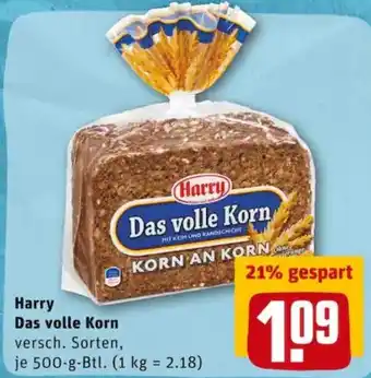 REWE PETZ Harry Das volle Korn Angebot