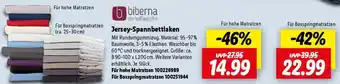 Lidl Biberna Jersey-Spannbettlaken Angebot