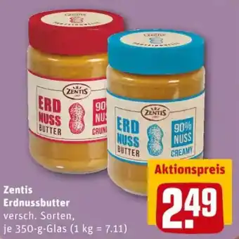 REWE PETZ Zentis Erdnussbutter 350g Angebot