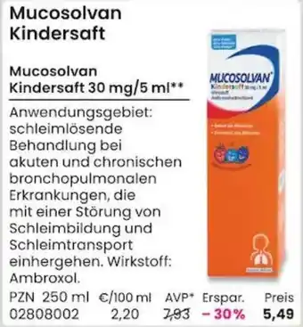 REWE PETZ Mucosolvan Kindersaft 30mg/5ml Angebot