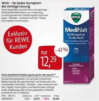 REWE PETZ Wick MediNait Erkältungssirup für die Nacht Angebot