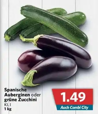 Combi Spanischer Auberginen oder grüne Zucchini 1kg Angebot