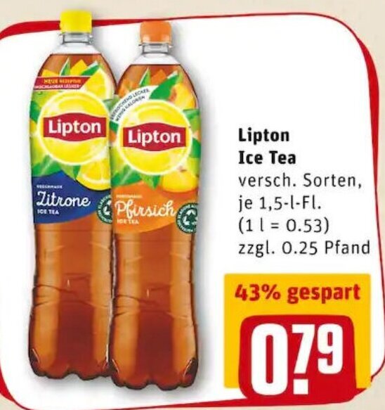 Lipton Ice Tea Angebot bei REWE PETZ
