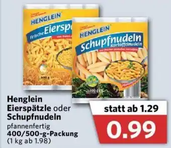 Combi Henglein Eierspätzle oder Schupfnudeln 400/500g Angebot