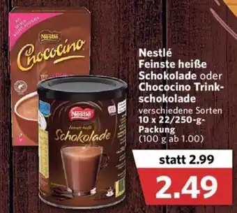 Combi Nestlé Feinste Heiße Schokolade oder Chococino Trinkschokolade 10x22/250g Angebot