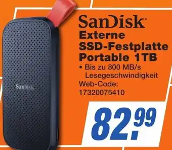 K+B Expert SanDisk Externe SSD-Festplatte Portable 1TB Angebot