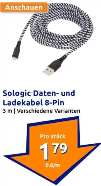 Action Sologic Daten und Ladekabel 8-Pin Angebot