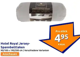Action Hotel Royal Jersey Spannbettlaken Angebot