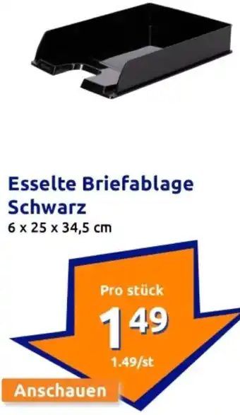 Action Esselte Briefablage Schwarz Angebot