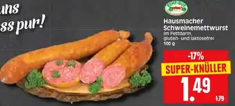 Edeka Herkules Hausmacher Schweinemettwurst 100 g Angebot