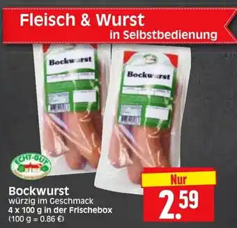 Edeka Herkules Bockwurst 4 x 100 g in der Frischebox Angebot