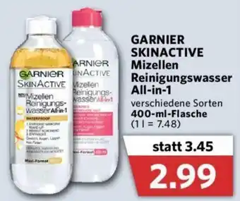 Combi Garnier SkinActive Mizellen Reinigungswasser All in 1, 400ml Angebot