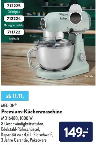 Aldi Nord Medion Premium Küchenmaschine Angebot