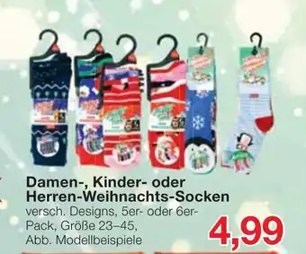 Jawoll Damen-, Kinder- oder Herren-Weihnachts-Socken Angebot