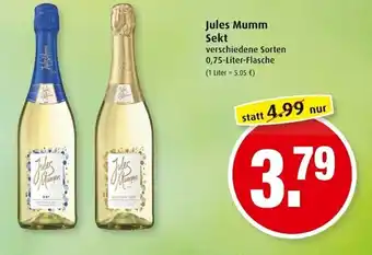 Markant Jules Mumm Sekt Angebot