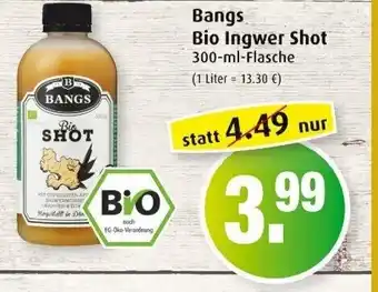 Markant Bangs Bio Ingwer Shot 300ml Angebot